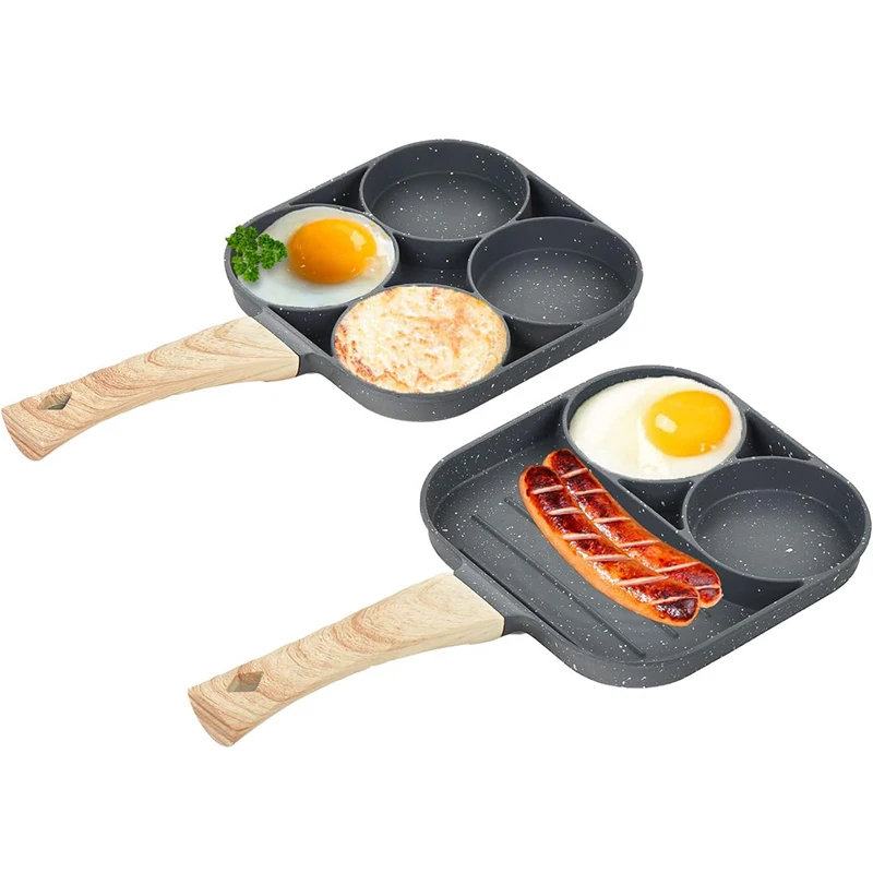 Egg Waffle Pan - Pannenkoekenpan met 4 compartimenten voor omelet