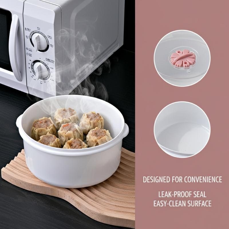 Bao Steamer Bamboo - Magnetronrijstkoker & stoombox Verwarmde soeppan met