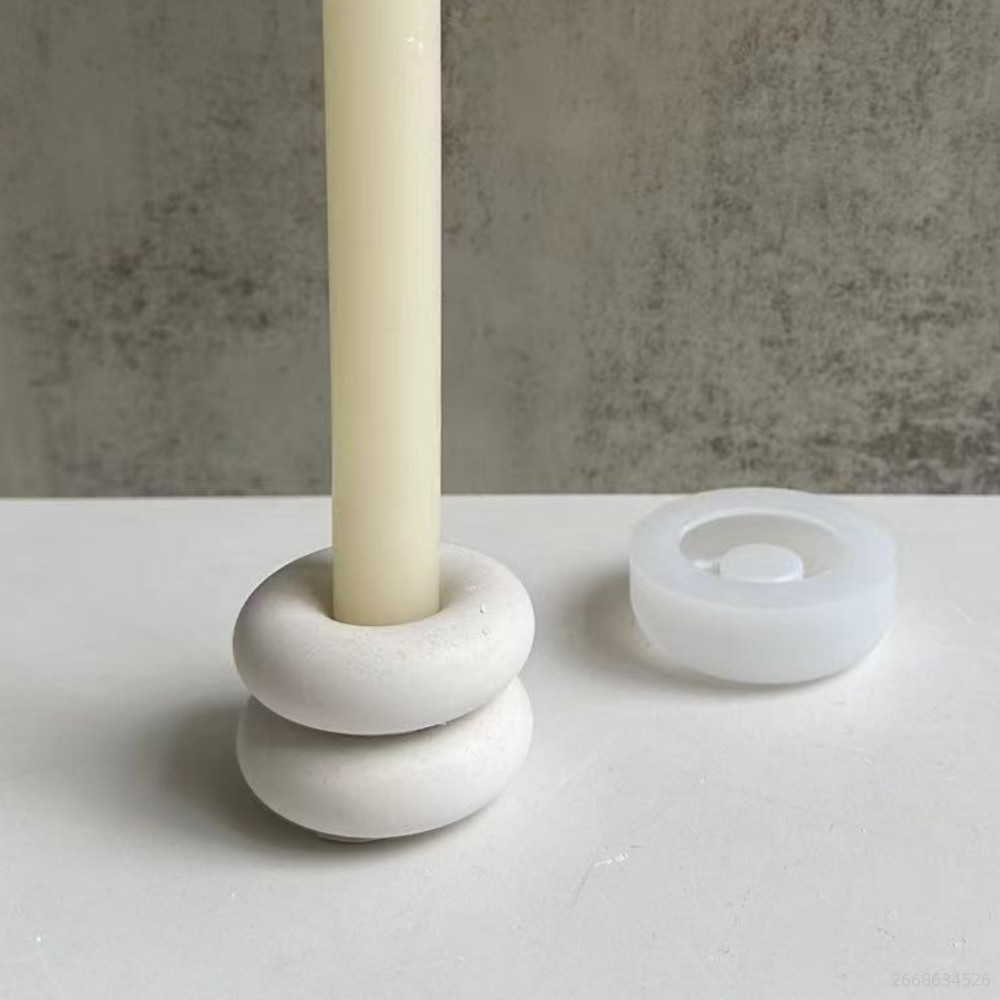 Donut Mold Silicone - Ronde donut kaarshouder siliconen mal, hars
